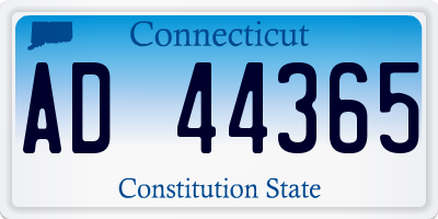 CT license plate AD44365