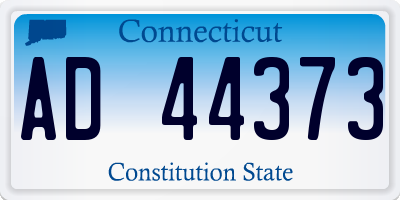 CT license plate AD44373