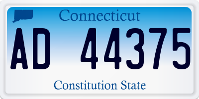 CT license plate AD44375