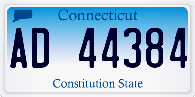 CT license plate AD44384