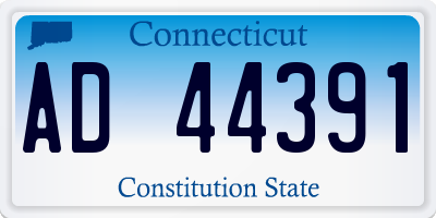 CT license plate AD44391
