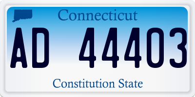 CT license plate AD44403