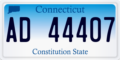 CT license plate AD44407