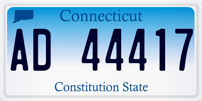 CT license plate AD44417