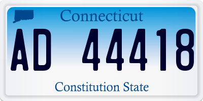 CT license plate AD44418