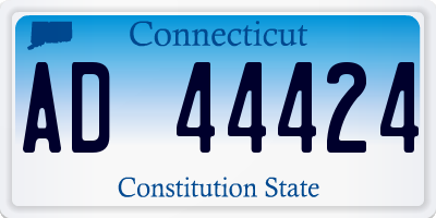 CT license plate AD44424