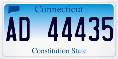 CT license plate AD44435