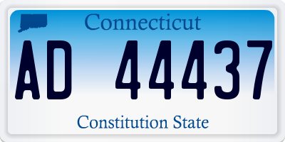 CT license plate AD44437