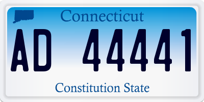 CT license plate AD44441