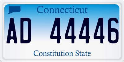 CT license plate AD44446