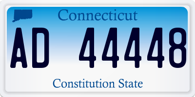 CT license plate AD44448