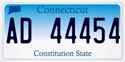 CT license plate AD44454