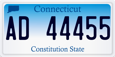 CT license plate AD44455