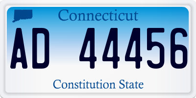 CT license plate AD44456