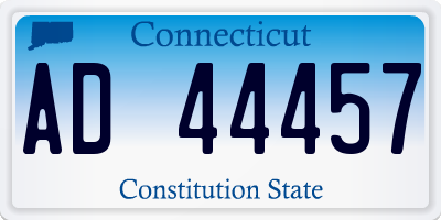 CT license plate AD44457