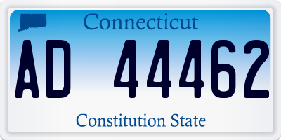 CT license plate AD44462