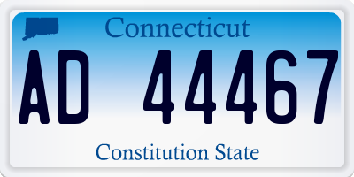 CT license plate AD44467