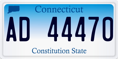 CT license plate AD44470