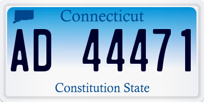 CT license plate AD44471
