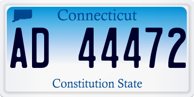 CT license plate AD44472