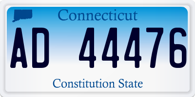 CT license plate AD44476