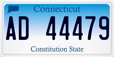 CT license plate AD44479