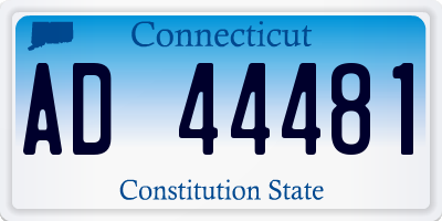 CT license plate AD44481