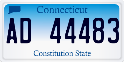 CT license plate AD44483