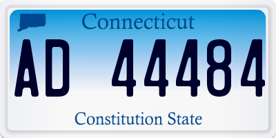 CT license plate AD44484