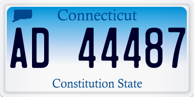 CT license plate AD44487