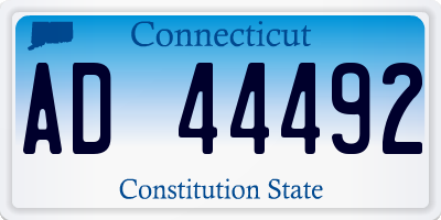 CT license plate AD44492