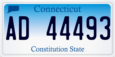 CT license plate AD44493