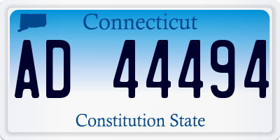 CT license plate AD44494