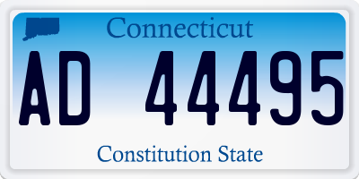 CT license plate AD44495