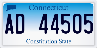 CT license plate AD44505