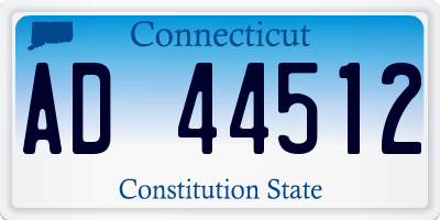 CT license plate AD44512
