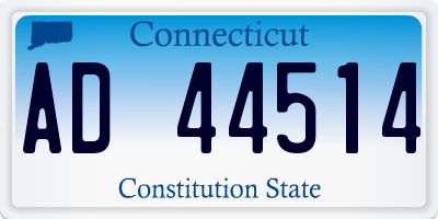 CT license plate AD44514