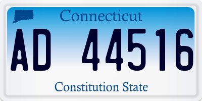 CT license plate AD44516