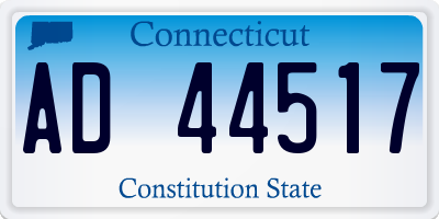CT license plate AD44517