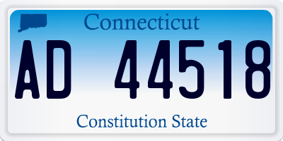 CT license plate AD44518