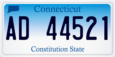 CT license plate AD44521