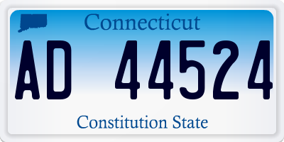 CT license plate AD44524