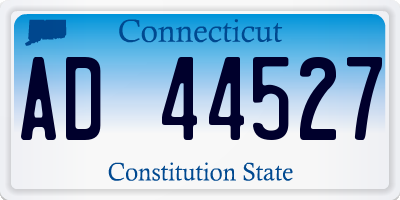 CT license plate AD44527