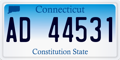 CT license plate AD44531
