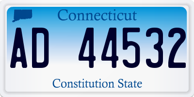 CT license plate AD44532