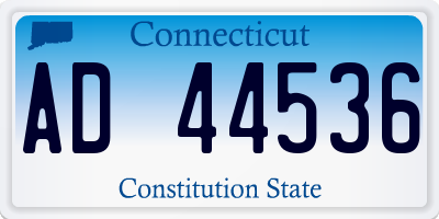 CT license plate AD44536