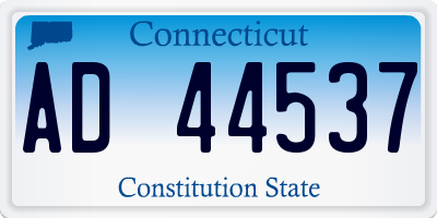CT license plate AD44537
