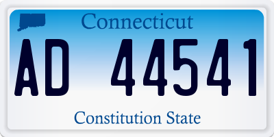 CT license plate AD44541