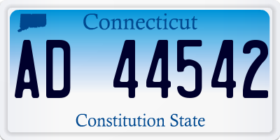 CT license plate AD44542