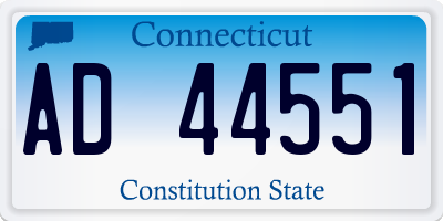 CT license plate AD44551